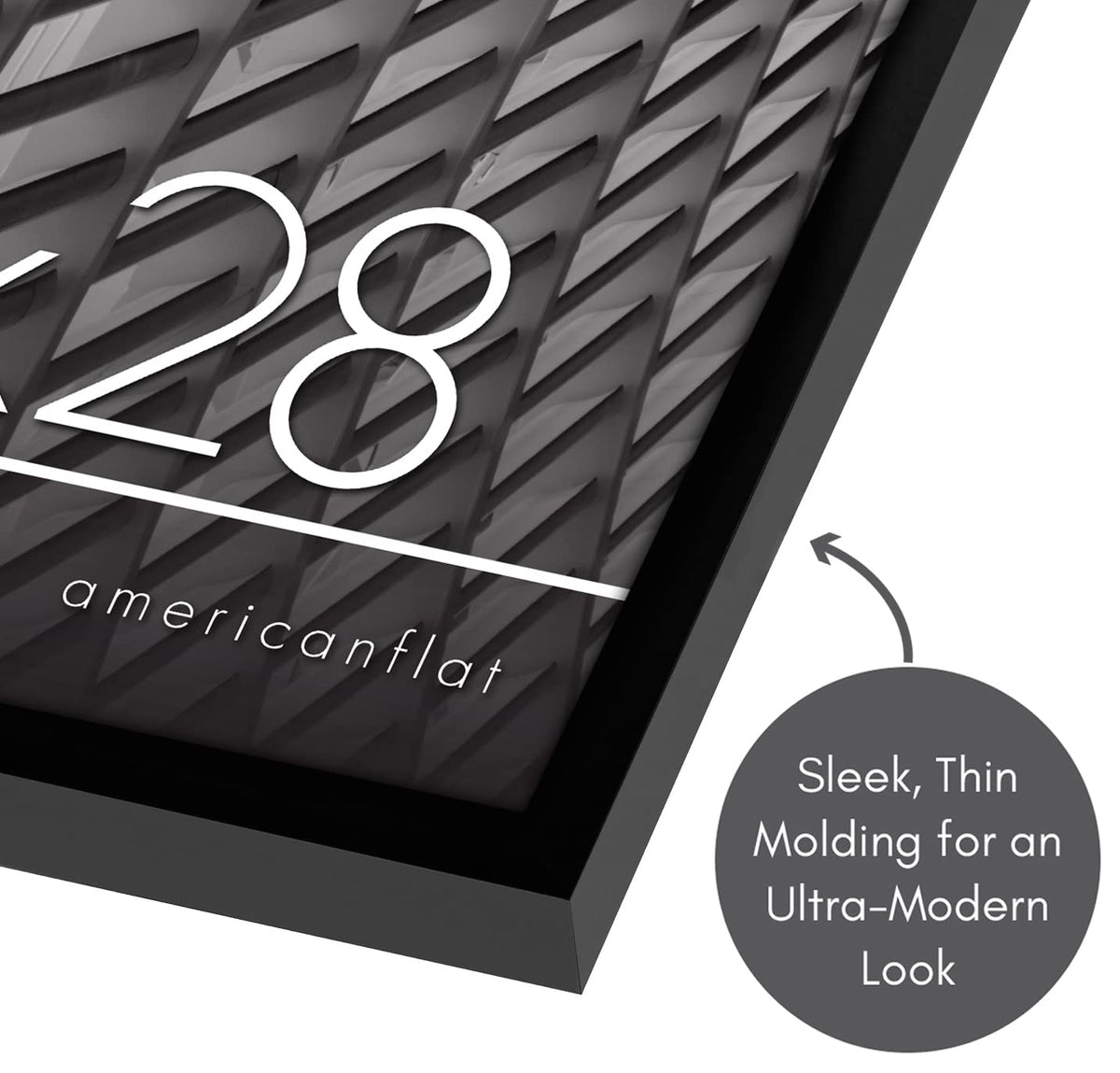 Americanflat durable PVC frame construction supports daily display.