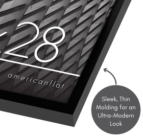 Americanflat durable PVC frame construction supports daily display.