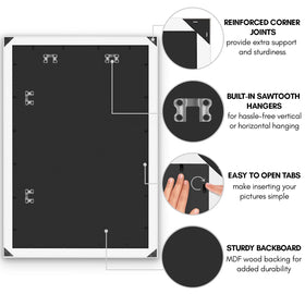 Americanflat easy photo swap turn buttons make updating displays quick and secure.