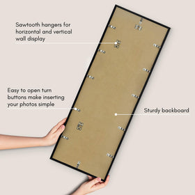 Americanflat frame eases photo changes with turn points for quick swaps.