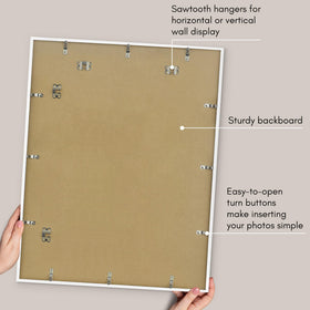 Elegant white frame enhances minimalist decor