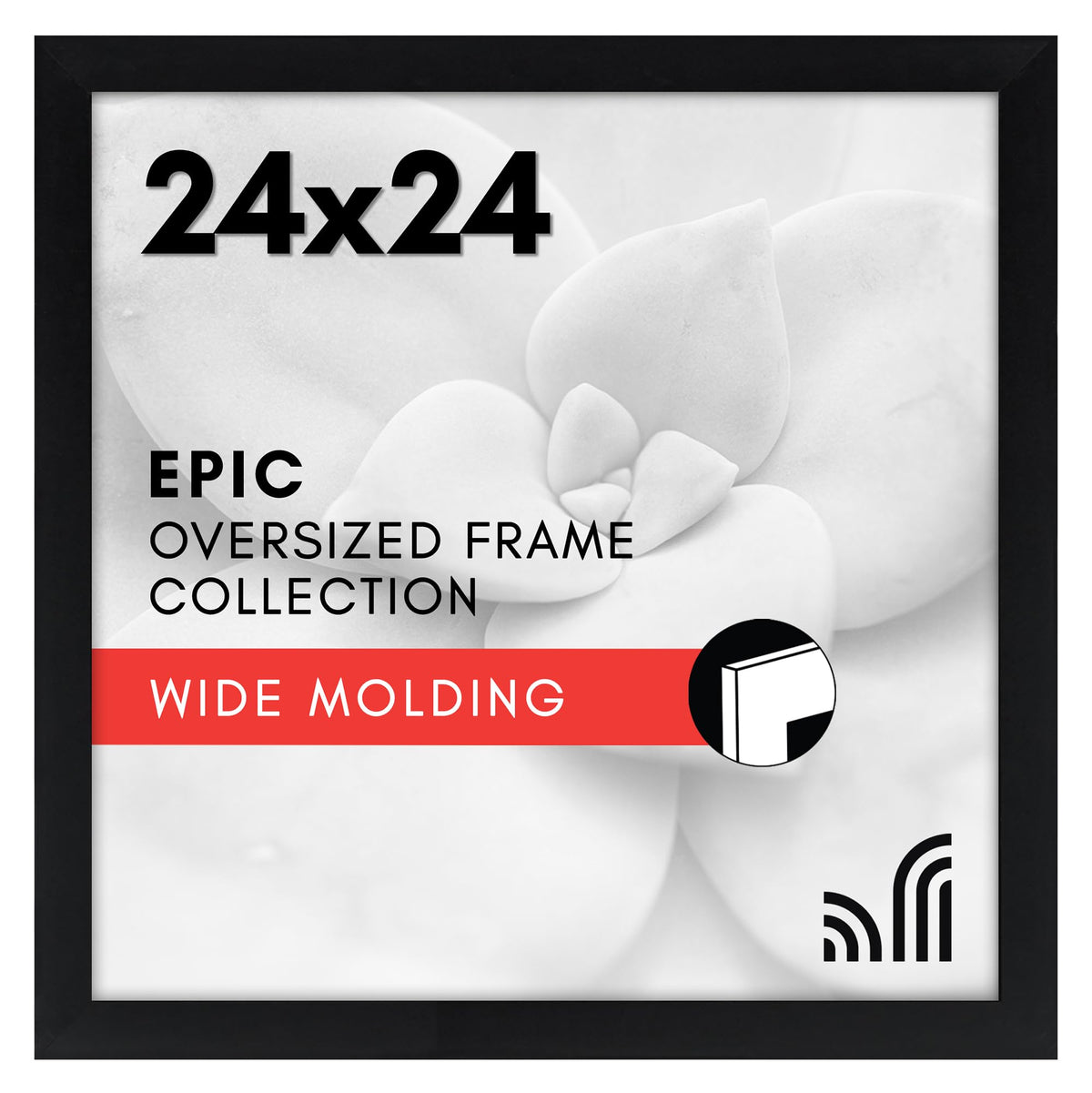 Americanflat Epic 24x24 frame front view with crystal-clear display for photos
