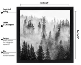 Americanflat Epic 24x24 frame polished plexiglass detail protects photos from dust