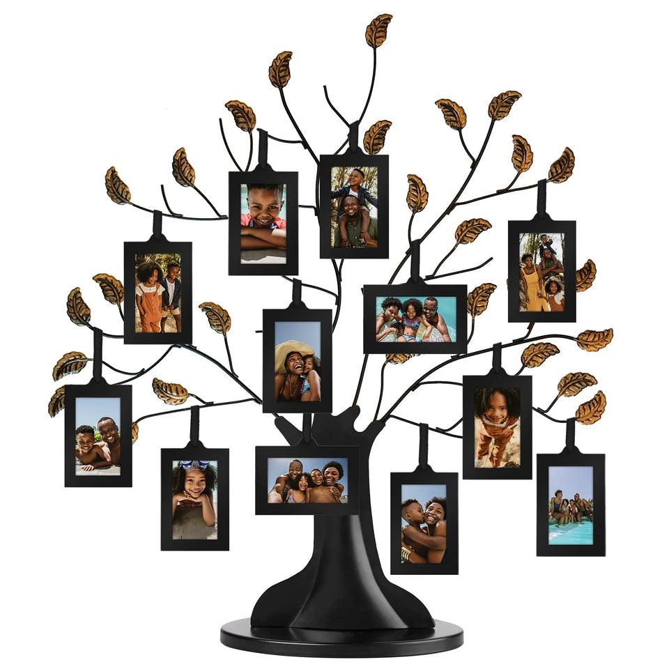 Americanflat family tree base stand displays photos with elegant stability.