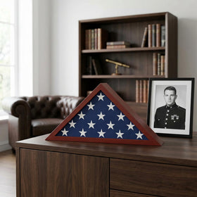 Americanflat dimensions 132-inch-high, 264-inch-wide, 33-inch-deep to fit standard flags.