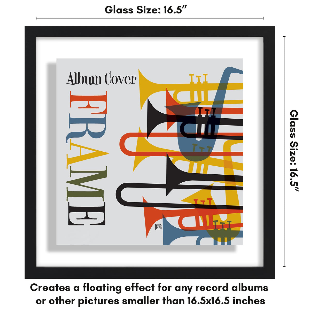 Americanflat floating frame on wall in horizontal orientation for a clean display