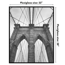 Americanflat frame with buildable molding enables flexible, easy photo and poster swaps.