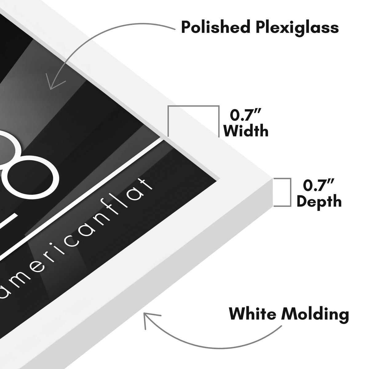 Includes hanging hardware for vertical or horizontal wall mounting