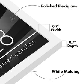 Includes hanging hardware for vertical or horizontal wall mounting
