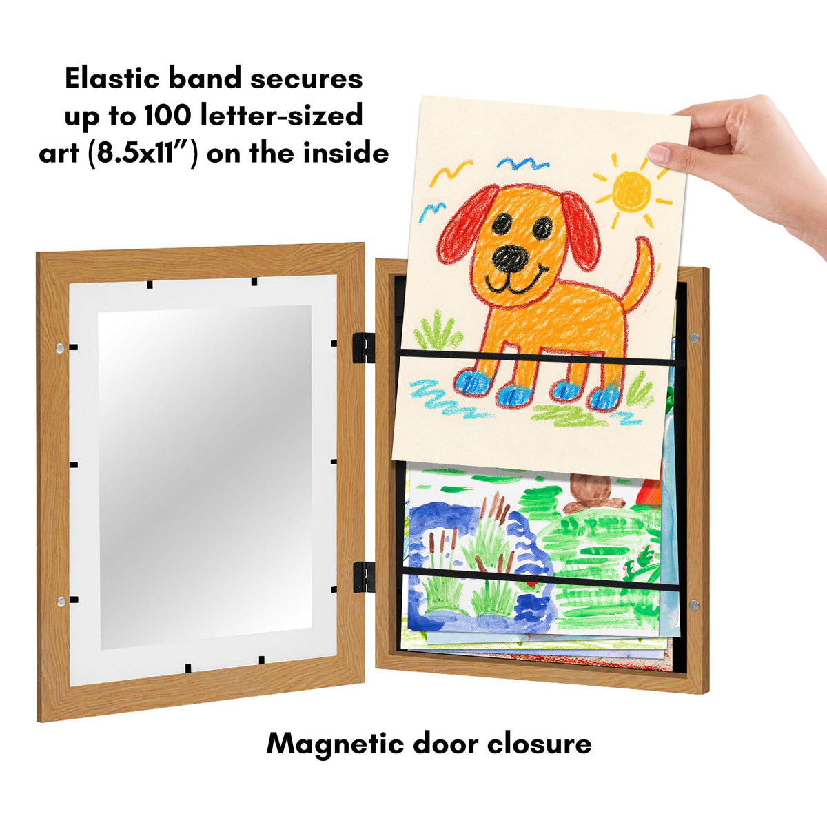 Americanflat front-loading design enables easy art swaps while on the wall.