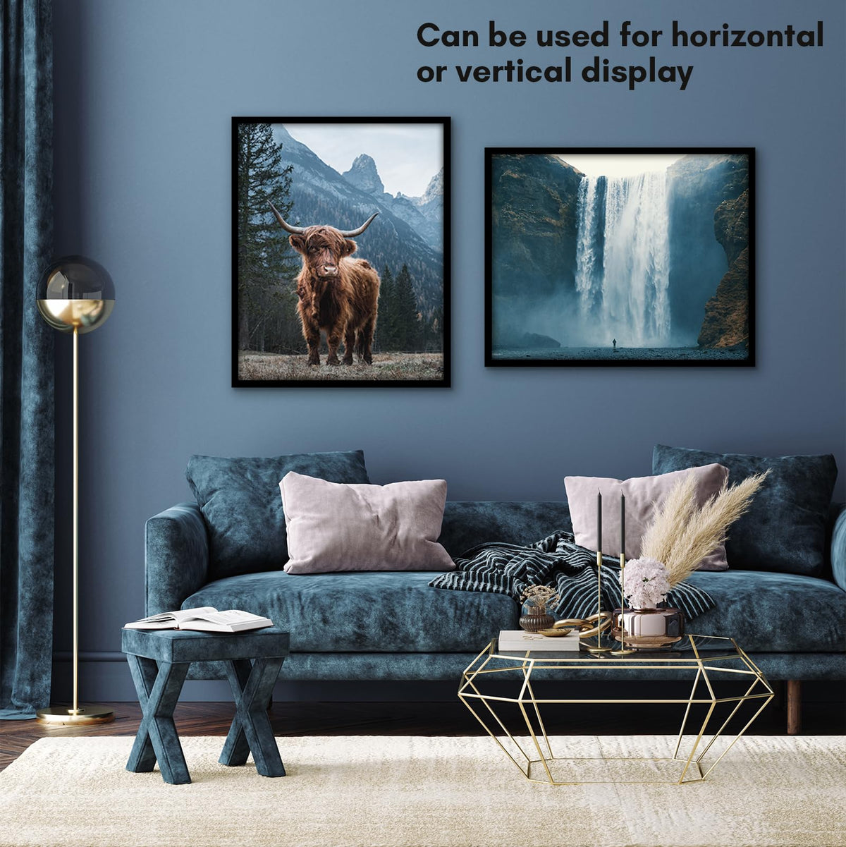 Gallery-style black frame by Americanflat adds timeless decor appeal