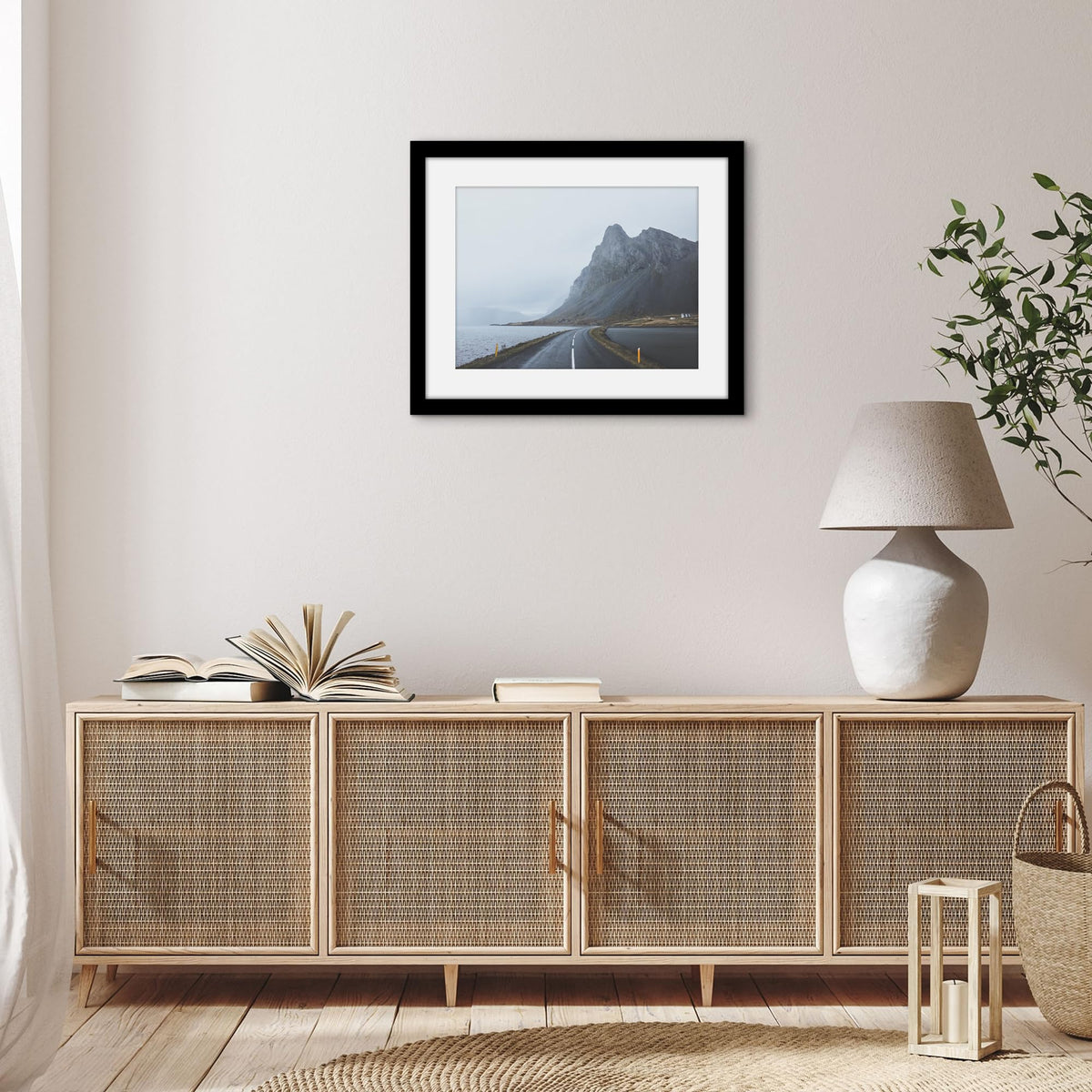 Americanflat gallery-style black frame elevates decor with a clean, contemporary aesthetic.