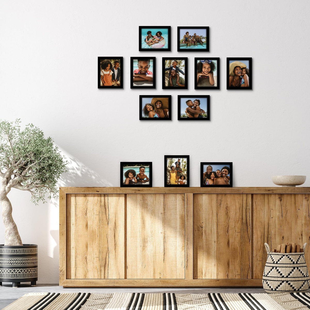 Americanflat gallery-style black frame adds modern elegance to any space.