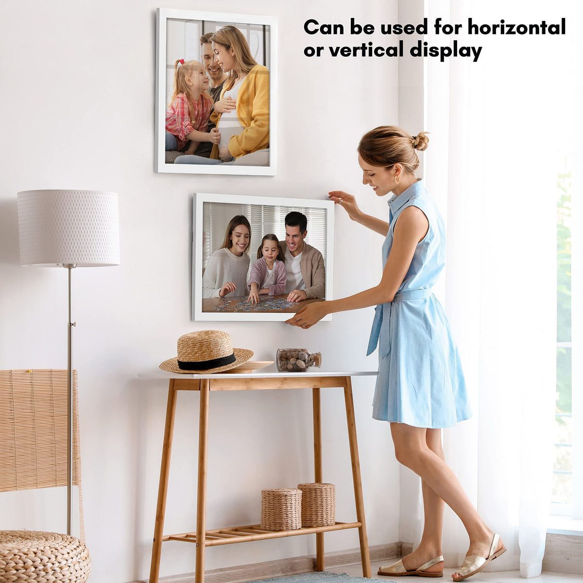 Americanflat gallery-style white frame elevates photos or art with timeless, modern charm