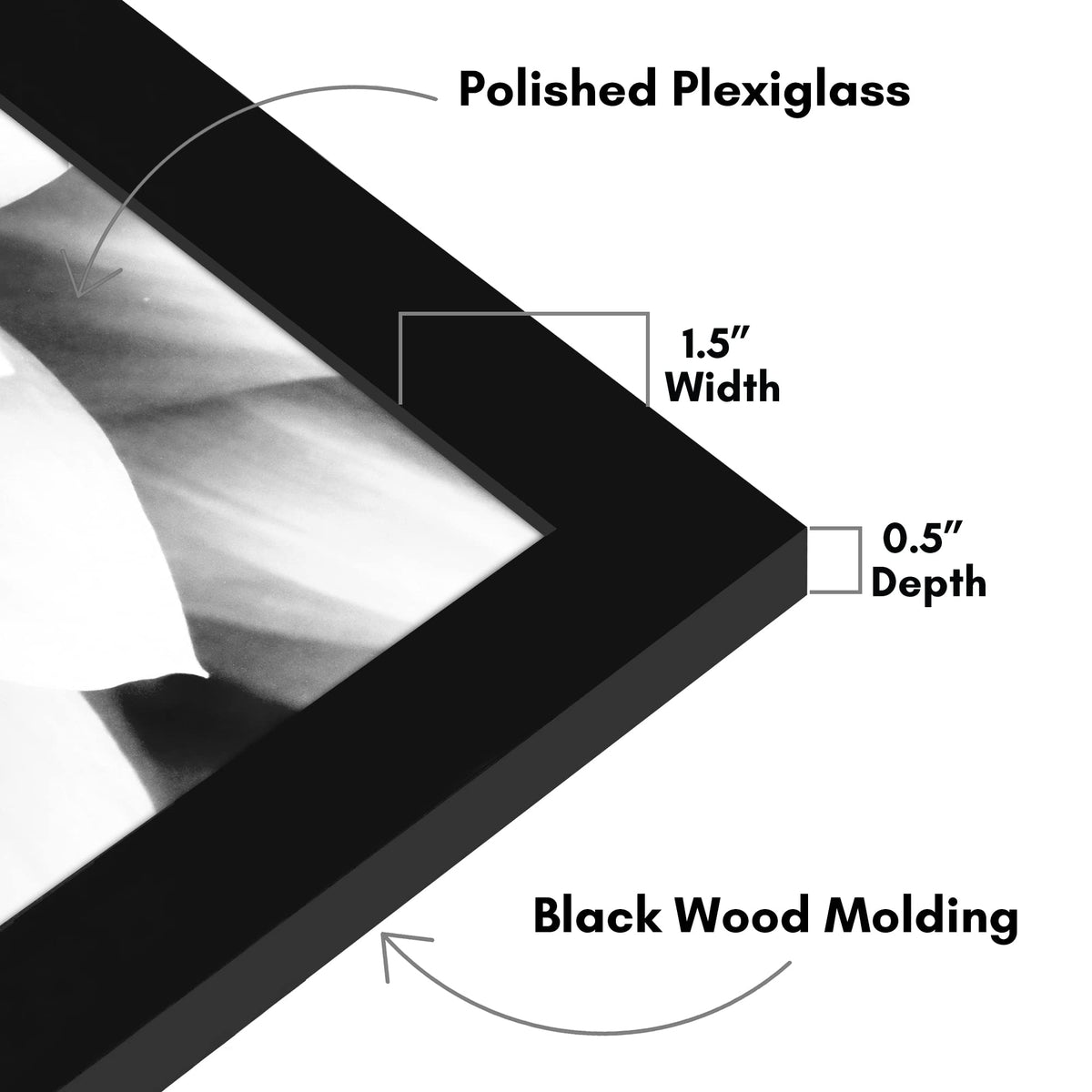 Americanflat frame with hanging hardware supports vertical or horizontal display