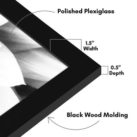 Americanflat frame with hanging hardware supports vertical or horizontal display