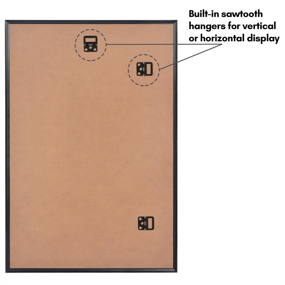Americanflat frame ships with hanging hardware for easy mounting.