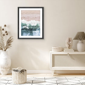 Americanflat hanging hardware supports vertical or horizontal mounting.