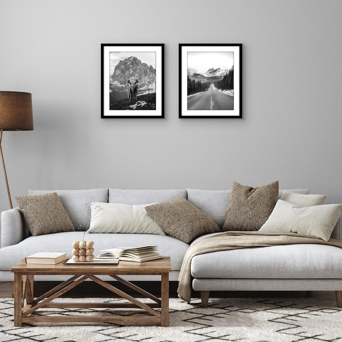 Americanflat hardware supports vertical and horizontal wall mounting