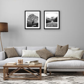 Americanflat hardware supports vertical and horizontal wall mounting