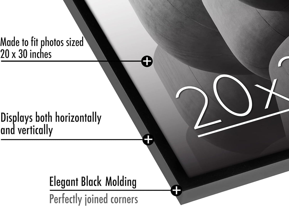 Americanflat frame includes hanging hardware for vertical or horizontal wall displays.