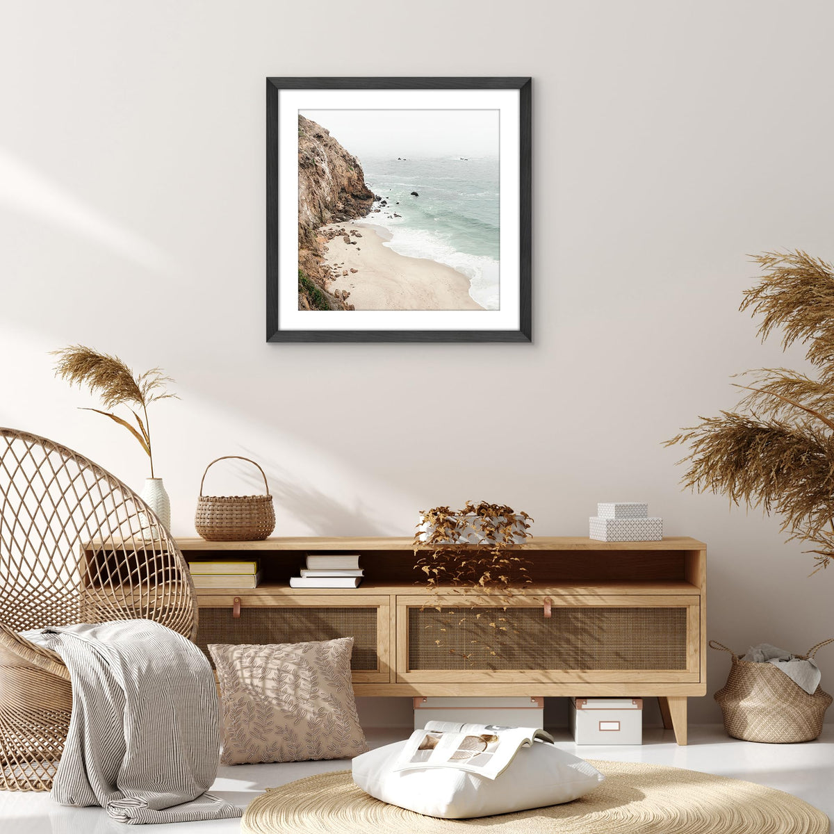 Americanflat hanging hardware makes wall mounting quick and secure.