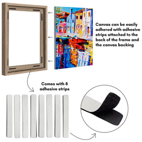 Americanflat horizontal floating frame for wide artworks in modern spaces