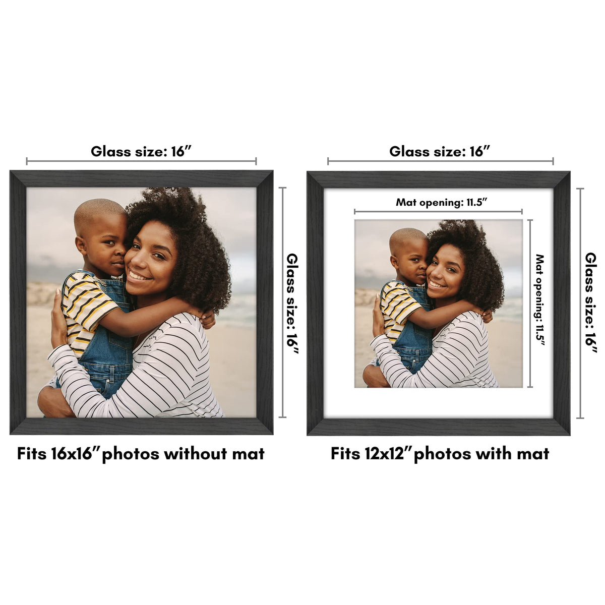 Americanflat Hudson frame displaying 12x12 with mat for gallery-ready layout