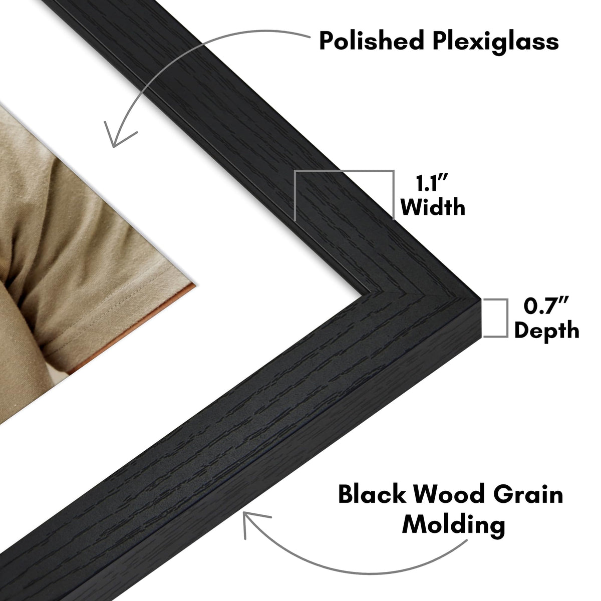Americanflat Hudson 16x20 display with mat creates clean borders