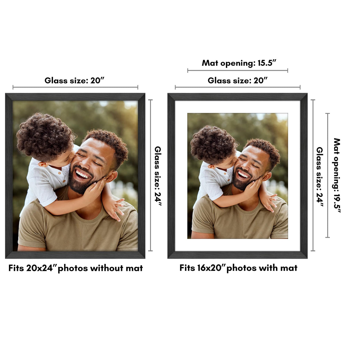 Americanflat Hudson 20x24 frame shown without mat for bold wall presence