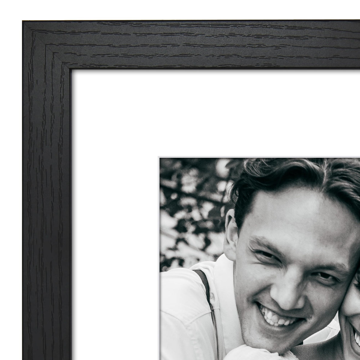 Americanflat Hudson black woodgrain finish offers timeless decor integration.