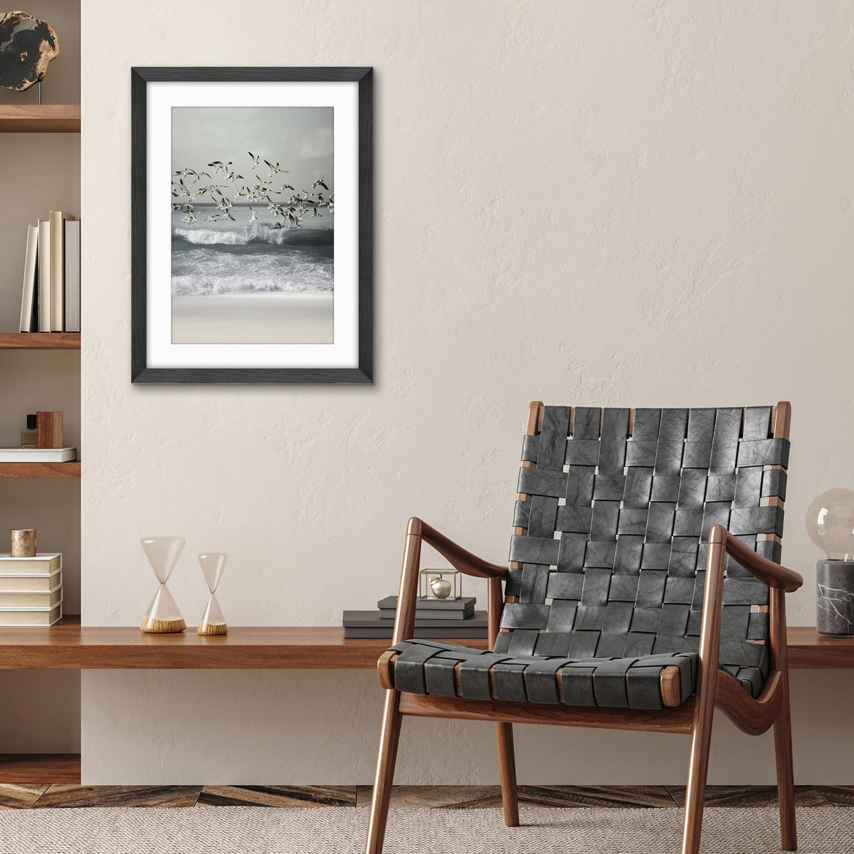 Americanflat Hudson frame reveals a 1.1-inch border, adding refined accent to any room.