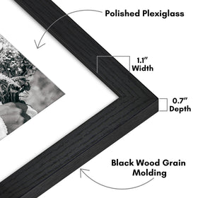Americanflat Hudson frame close-up highlights polished plexiglass for crystal-clear viewing.
