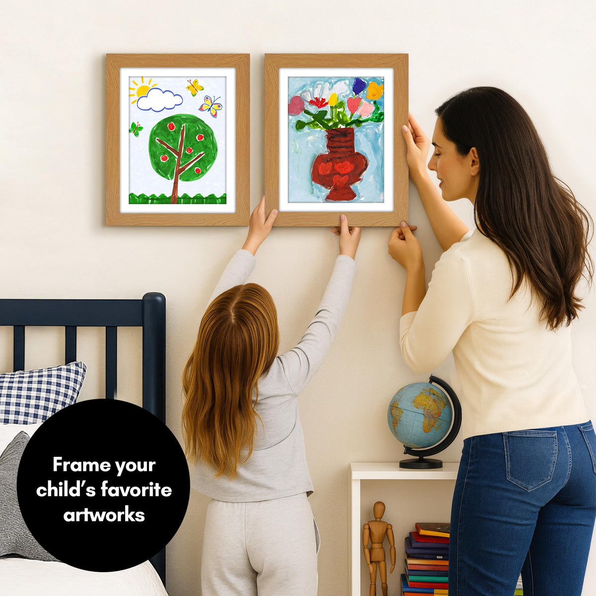 Americanflat frame showing built-in storage compartment holding up to 100 pieces.