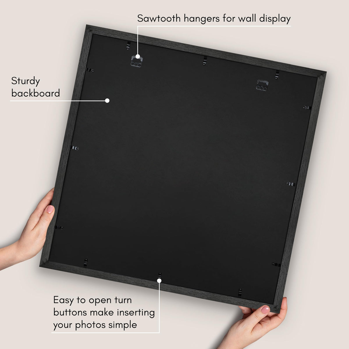 Americanflat mat included lets you display 20x20 photos with a mat.