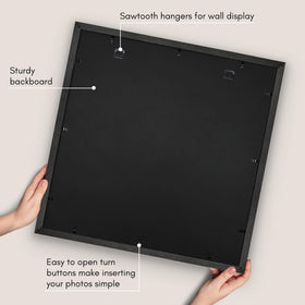 Americanflat mat included lets you display 20x20 photos with a mat.