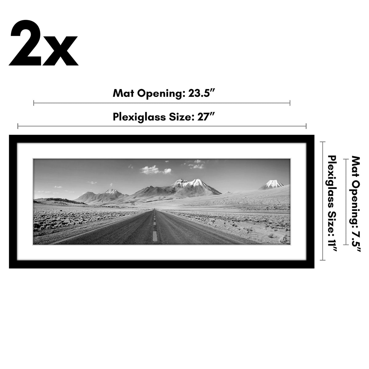 Americanflat black picture frame set of two for cohesive wall displays