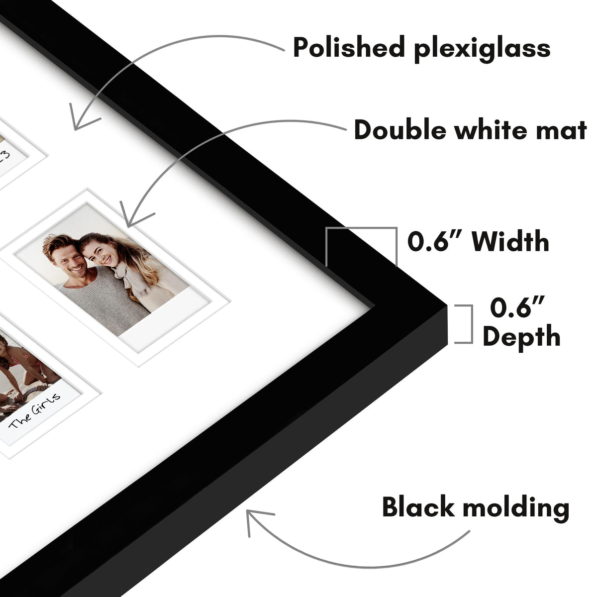 Americanflat polished plexiglass front provides crystal-clear viewing and protection.
