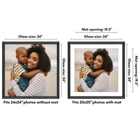 Americanflat plexiglass front protects photos from dust and scratches while preserving clarity.