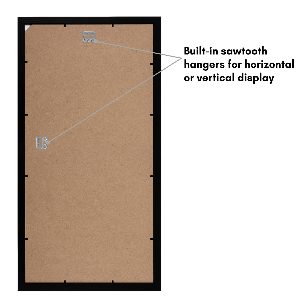 Polished plexiglass front on Americanflat frame provides crystal-clear viewing