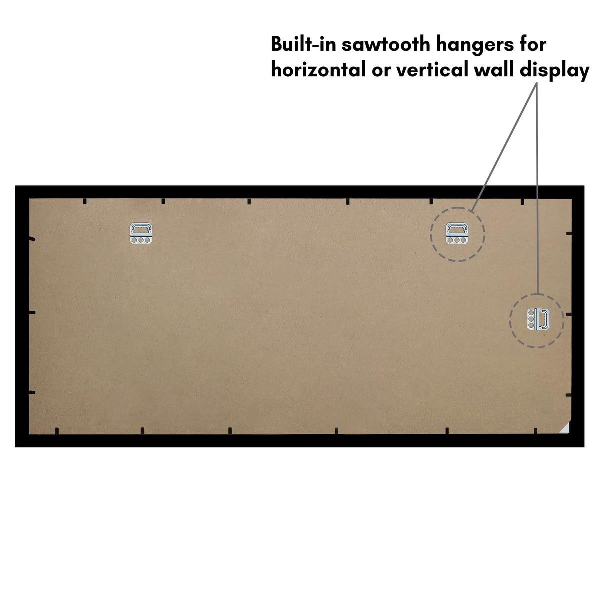 Americanflat polished plexiglass front delivers a clear, dust-protected photo view