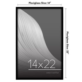 Americanflat polished plexiglass front showcases artwork while protecting from dust and scratches