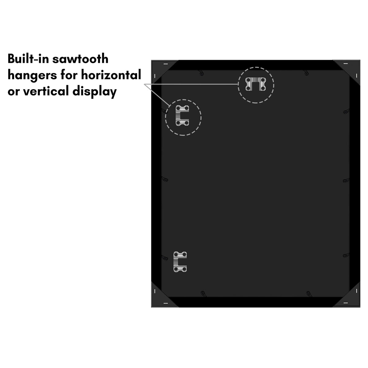 Americanflat secure backboard keeps photos flat and well-aligned inside the frame.