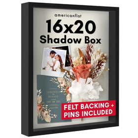 Americanflat 16x20 shadow box front with polished plexiglass for crystal-clear viewing