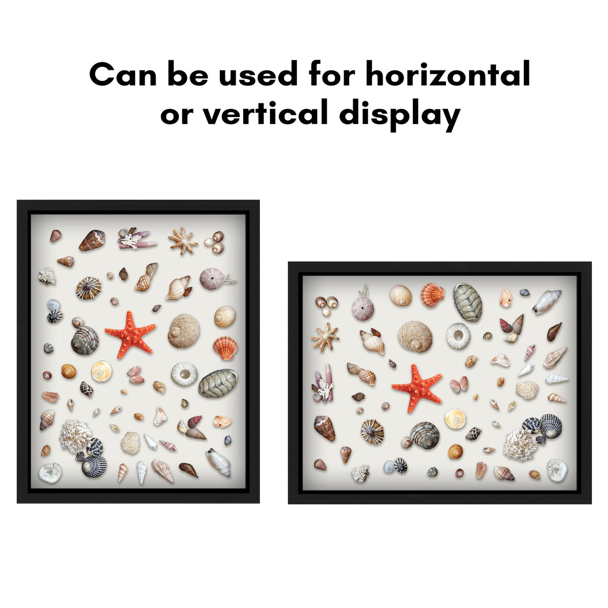 Americanflat shadow box with wall hanging hardware for versatile mounting