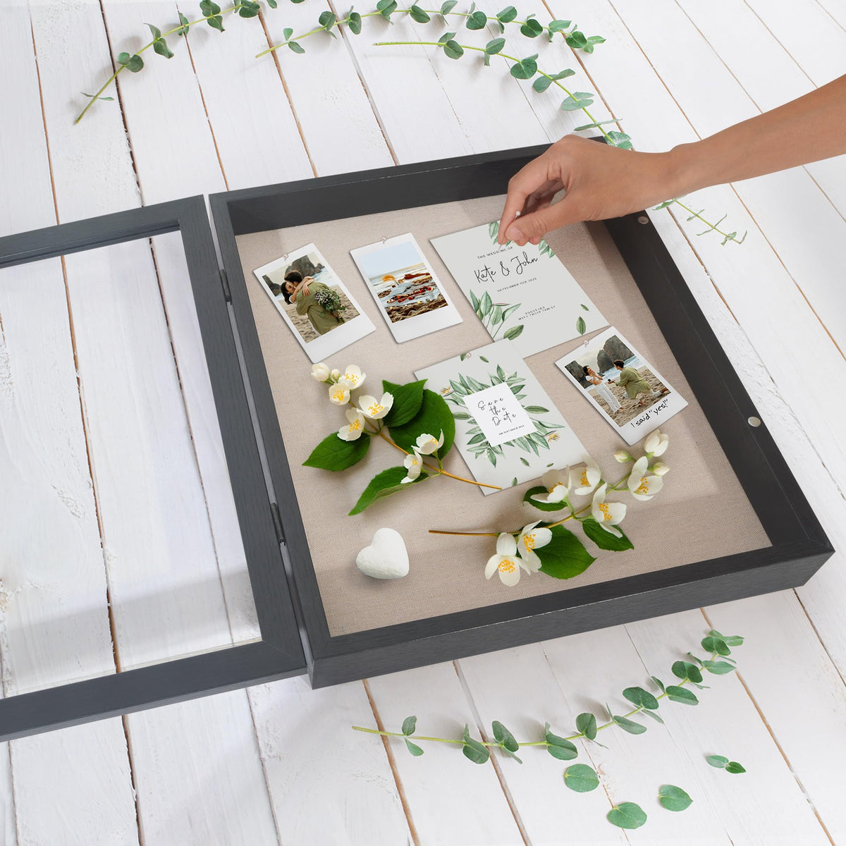Americanflat included pins help secure medals and keepsakes within the frame.