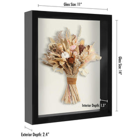 Americanflat 11x14 shadow box with deep interior depth for versatile keepsakes.