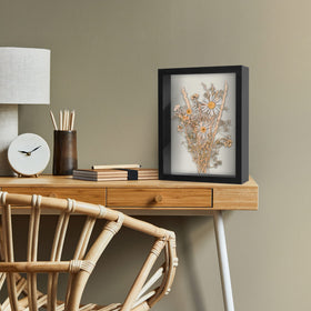 Americanflat 11x14 shadow box with shatter-resistant glass safeguards memories during display.
