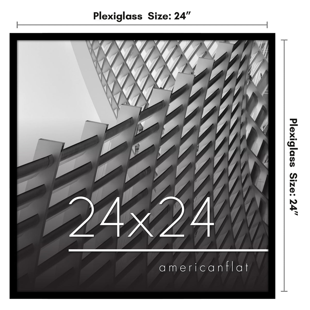 Americanflat slim black border frame creates a modern, gallery-style display.