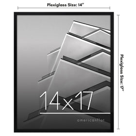 Slim black border frame adds a modern look to decor